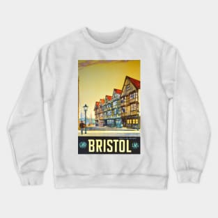 Bristol - Vintage Travel Poster Crewneck Sweatshirt